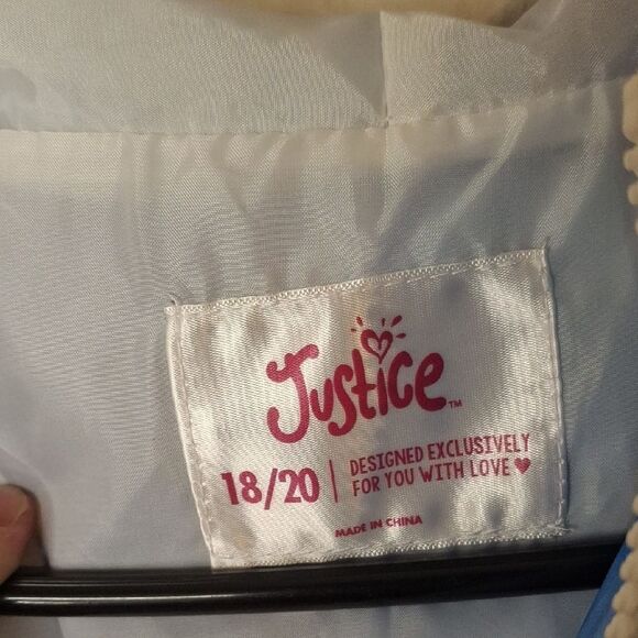 Justice Blue Tie-Dye Zip-Up Jacket size 18/20 - Picture 2 of 6